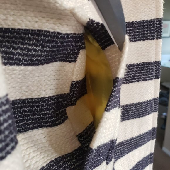 Spring Coat Long Trench Jacket Striped Cuffed - Picture 6 of 12